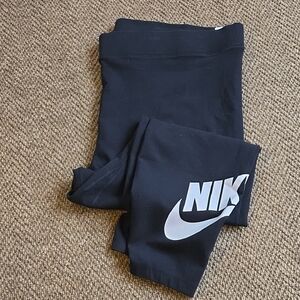 Nike Black Leggings with White Logo